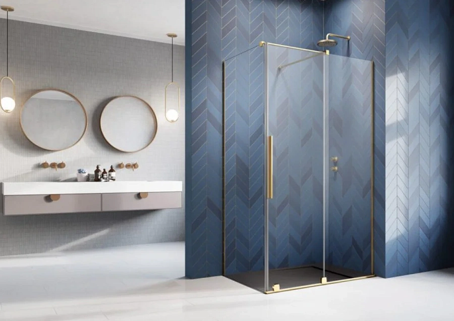 Душевая дверь Radaway Furo KDJ Gold, 62,2 x 200 см, стекло прозрачное, профиль золото, правая, 10104622-09-01R