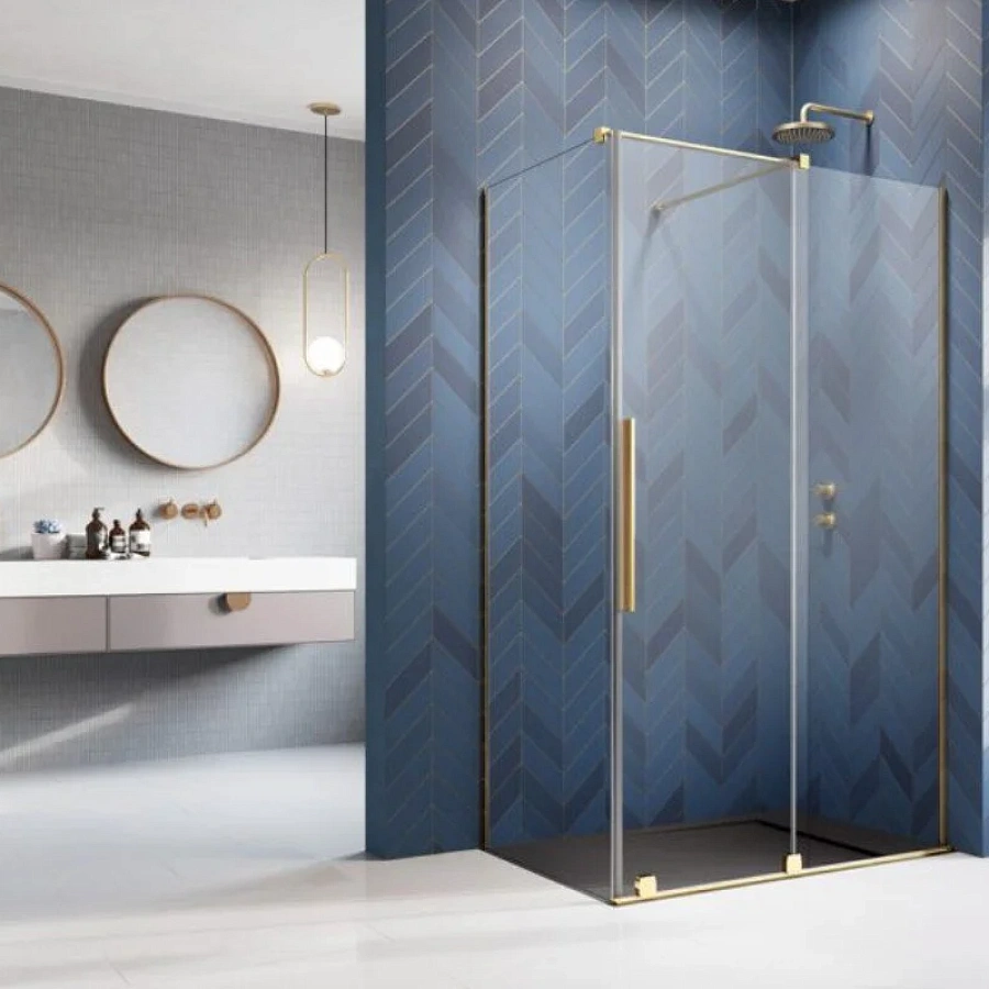 Душевая дверь Radaway Furo KDJ Gold, 62,2 x 200 см, стекло прозрачное, профиль золото, правая, 10104622-09-01R