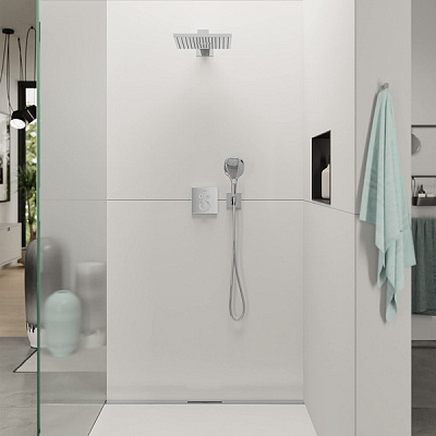 Выход на ручной душ Hansgrohe Fixfit E Square, с держателем, 26889000