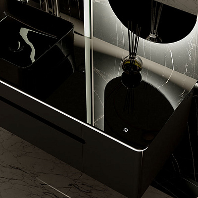 Тумба под умывальник Jorno Shine 120 подвесной антрацит