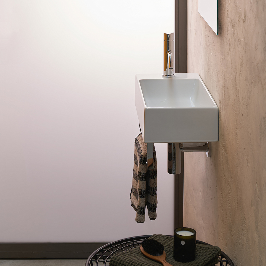 Раковина Catalano Premium 50х25, арт.0220520001, без отв. под смеситель, белый глянцевый