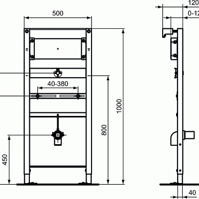 Система инсталляции для писсуаров IdealStandard ProSys R016367