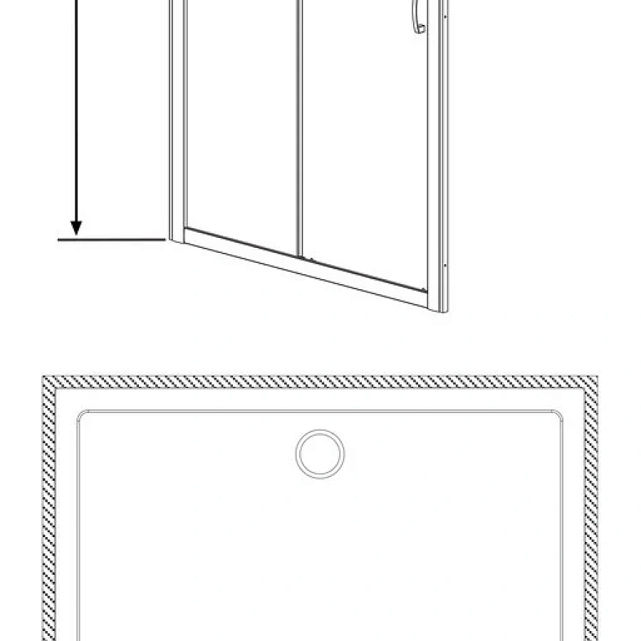 Душевая дверь в нишу Radaway Premium Plus DWJ 33303-01 100 см 33303-01-06N