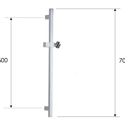 Душевая стойка 70 см Remer 317S, хром