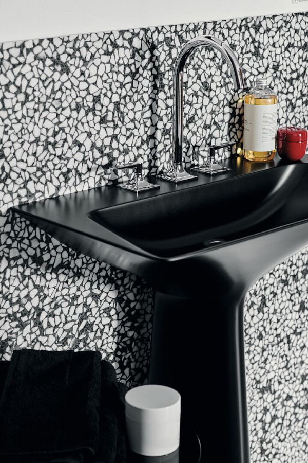 Раковина-моноблок Ideal Standard Atelier Tipo-Z на три отверстия T4426V3, черный матовый