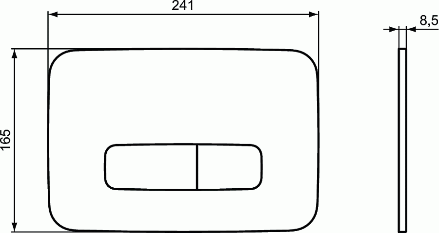 Кнопка смыва механическая Ideal Standard ProSys Oleas M3 R0123A6 черная