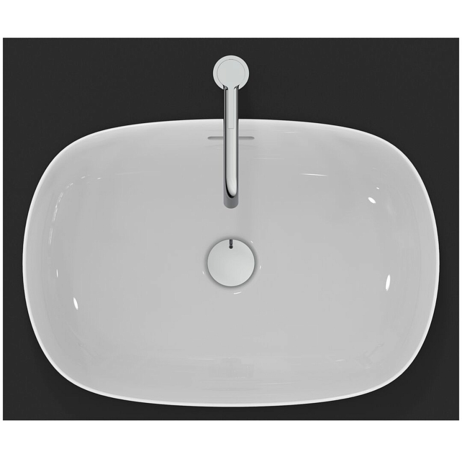 Раковина-чаша Ideal Standard Atelier Linda-X 55x38 см T440101 с переливом, белый глянцевый