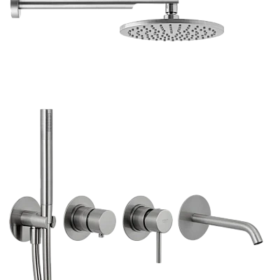 Душевая система Remer X Style X96D3SETXV, сталь