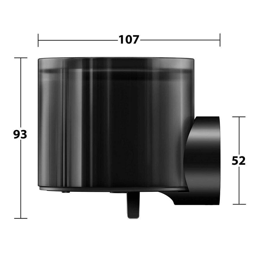 Дозатор для жидкого мыла Keuco Reva 12852379000 черный матовый