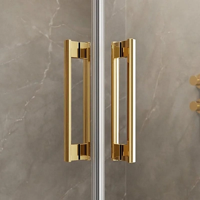 Душевая дверь Radaway Idea Gold KDD 100 х 200.5 см, стекло прозрачное, профиль золото, правая 2/2, 387062-09-01R