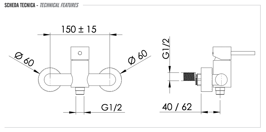 Смеситель для душа Remer X Style X31, хром