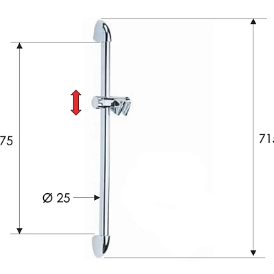 Душевая стойка 72 см Remer 311F, хром
