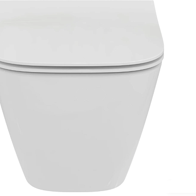 Подвесной унитаз Ideal Standard i.life S (Короткая проекция - 48 см.) с технологией RimLS+ с тонким сиденьем Soft-Close, T459201+T532901