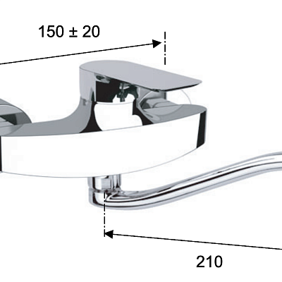Смеситель для кухни Remer Infinity I41S, хром