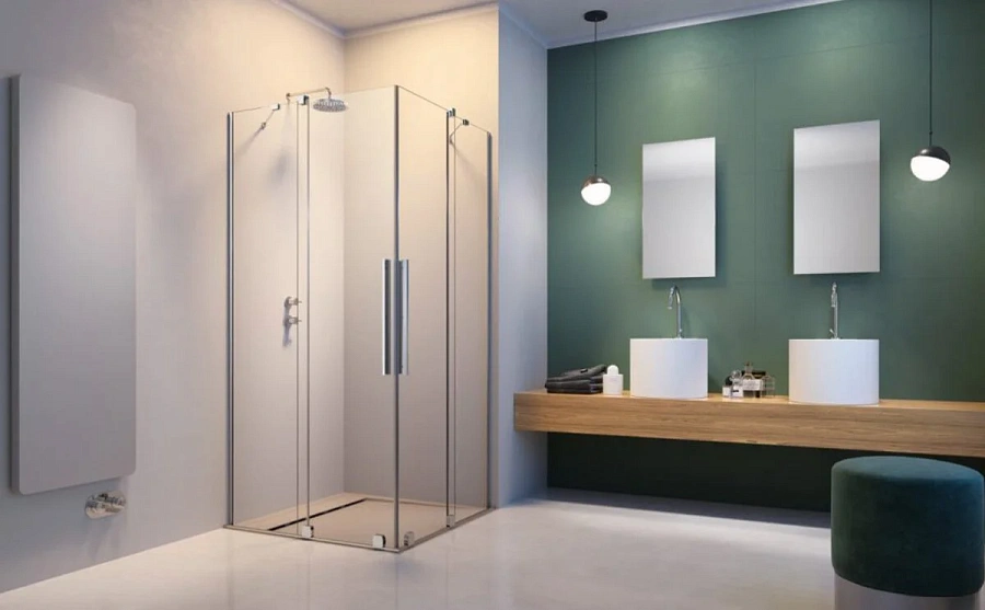 Душевая дверь Radaway Furo KDD, 80 x 200 см, с неподвижной частью, стекло прозрачное, профиль хром, левая, 10105080-01-01L