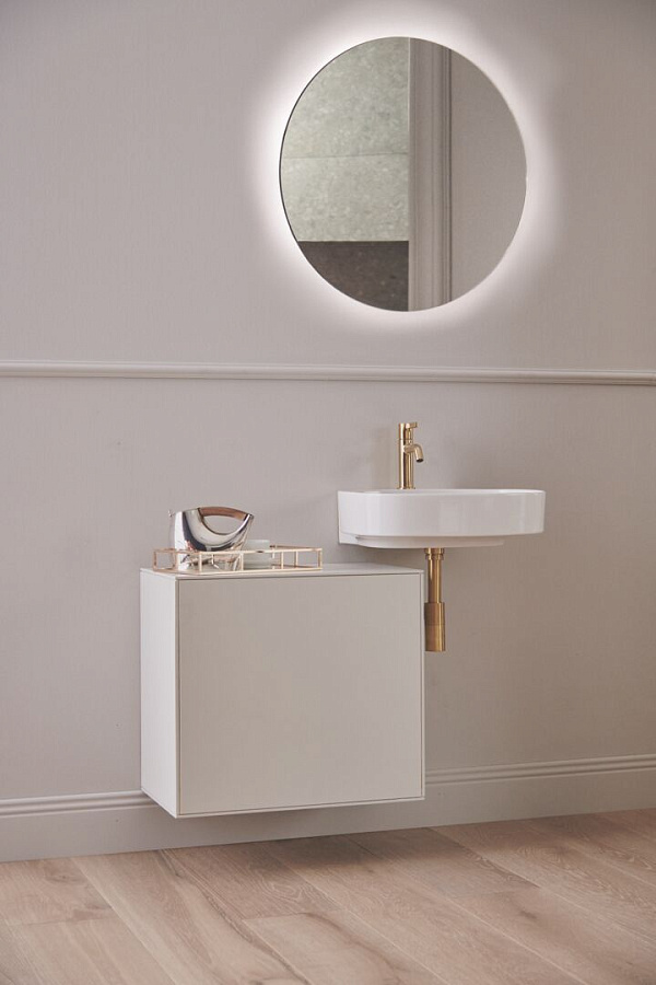 Раковина Ideal Standard Atelier Linda-X 50x48 см T4985V1 без перелива, шлифованный низ, белый матовый