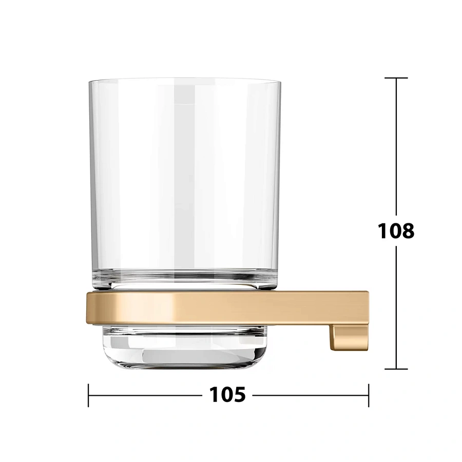 Держатель стакана Keuco Moll 12750259000 латунь шлифованная
