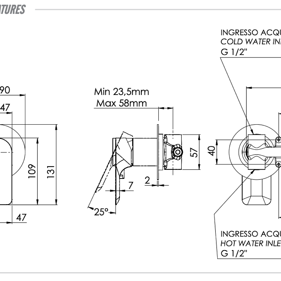 Смеситель для душа Remer Infinity I92ZP, хром