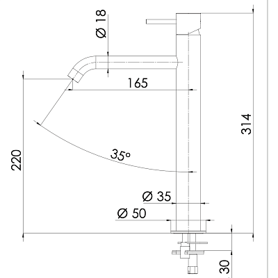 Смеситель для раковины Remer X Style X11LXL, хром
