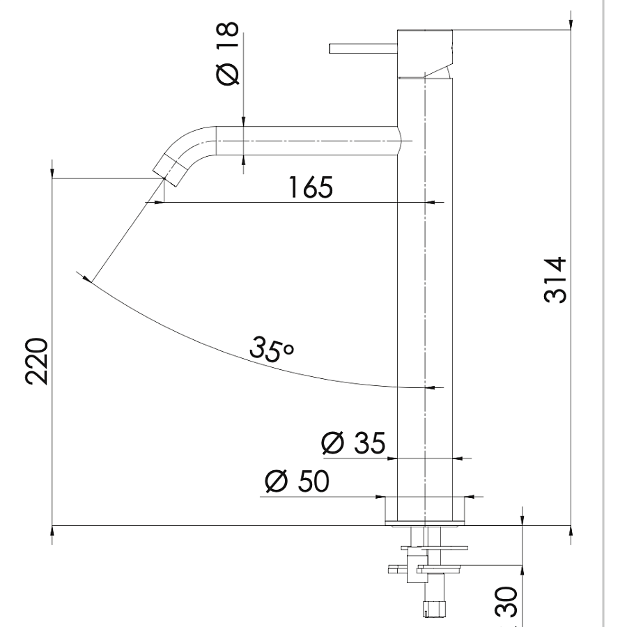 Смеситель для раковины Remer X Style X11LXL, хром