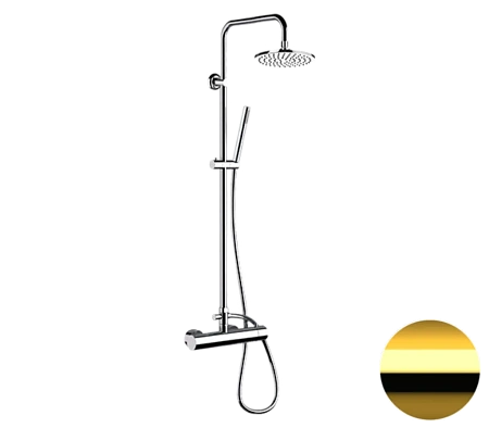 Душевая система Remer Minimal N37RX7MMM20DO, золото глянцевое