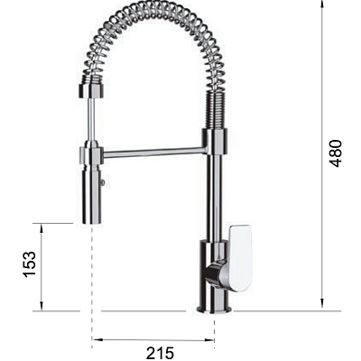 Смеситель для кухни Remer Dream D77E, хром