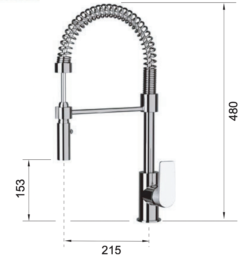 Смеситель для кухни Remer Dream D77E, хром