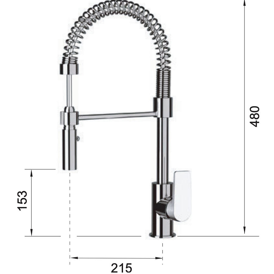 Смеситель для кухни Remer Dream D77E, хром