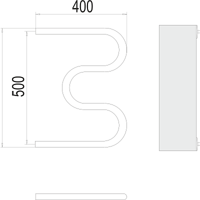 М-обр AISI 25 500х400 Полотенцесушитель TERMINUS, арт.4620768880483