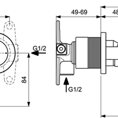 Встраиваемый смеситель для раковины Ideal Standard Ceraline A6938AA