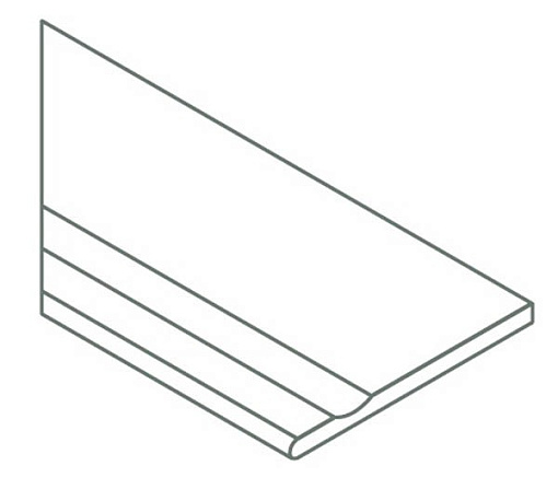 Бортик FOSSIL GREY BOR.30X120 SVASATO ROUND SX / ФОССИЛ ГРЭЙ БОРТ.30X120 С ВЫЕМ.ЗАК.ЛЕВ