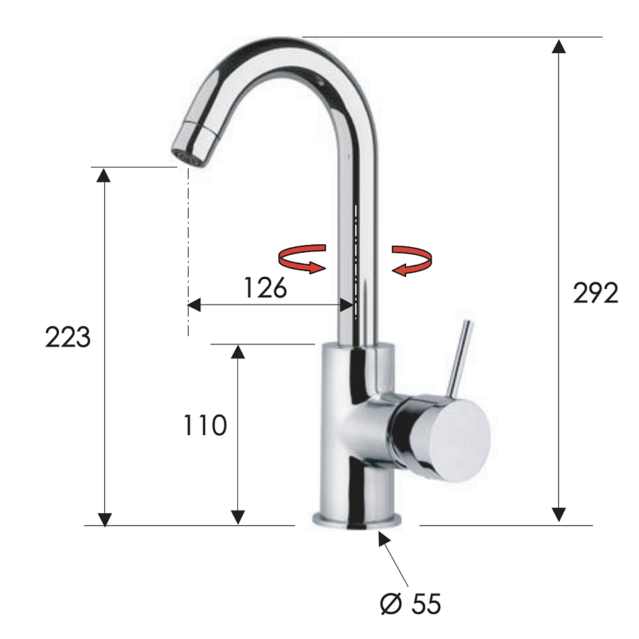 Смеситель для кухни Remer X Style X72C, хром