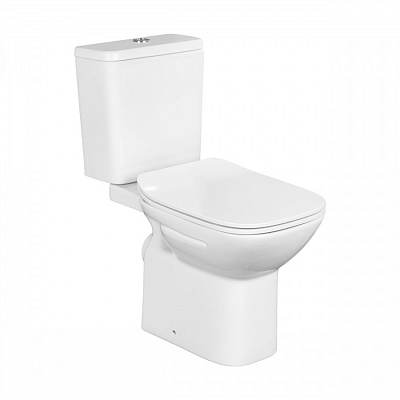 Унитаз напольный Roca Debba 34299700Y + 34199100Y + ZRU9308361 с пневмокрышкой Slim