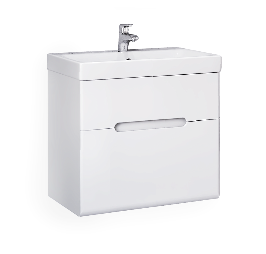 Тумба под умывальник Jorno Moduo Slim 50 подвесной белая