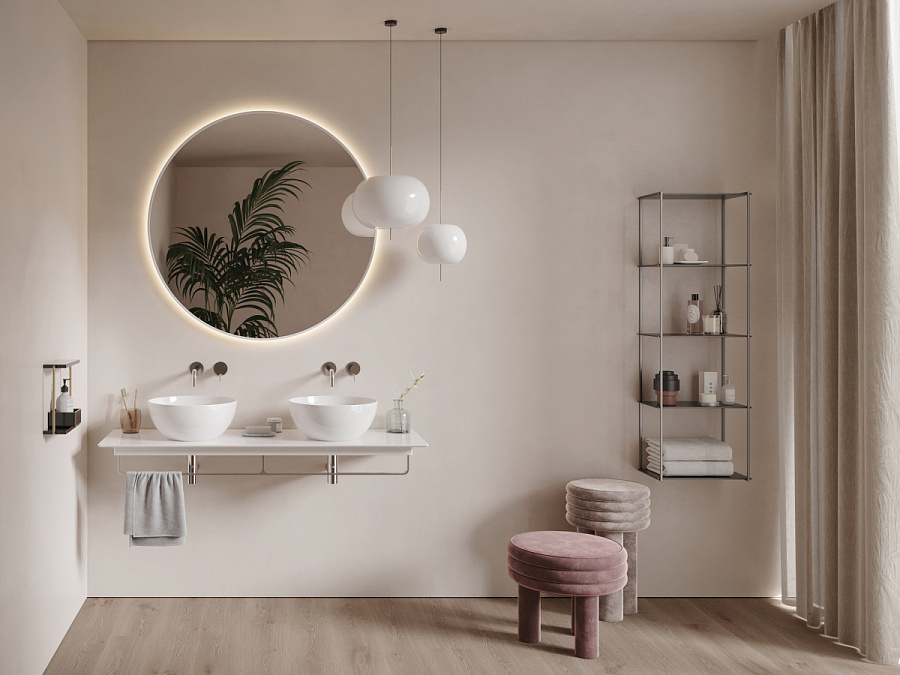 Накладная раковина Catalano Sfera 42х42 h16, арт.0523430001, белый глянцевый