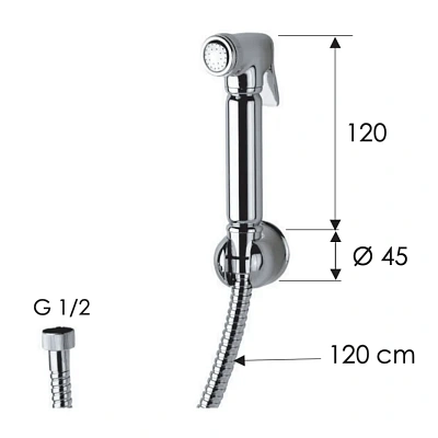 Гигиенический комплект Remer 332332OL, хром