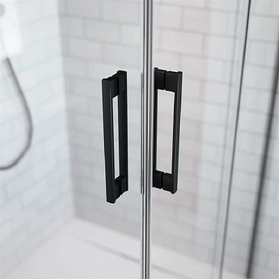 Душевая дверь Radaway Idea Black KDD 110 х 200.5 см, стекло прозрачное, профиль черный, правая, 387063-54-01R