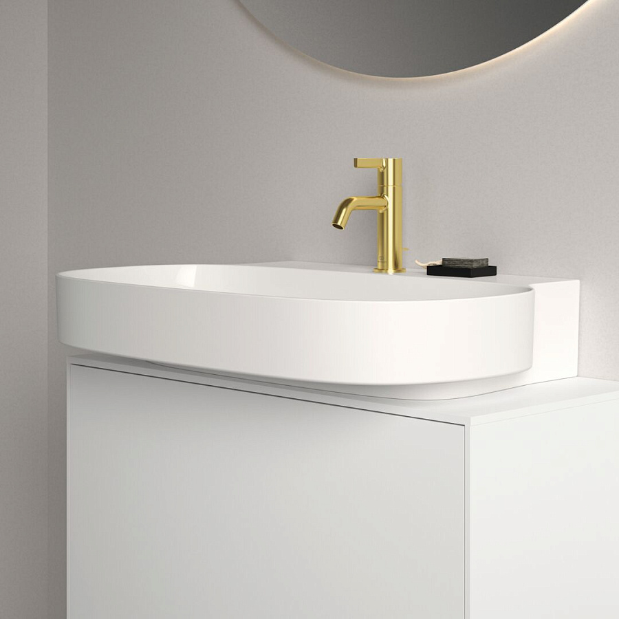 Раковина Ideal Standard Atelier Linda-X 75x50 см T499101 без перелива, шлифованный низ, белый глянцевый