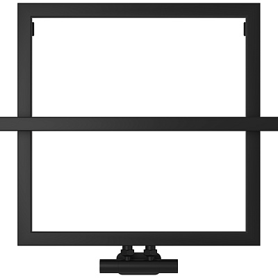 Водяной полотенцесушитель Сунержа Штиль EU50+ 530х530, Матовый чёрный, арт.31-0256-5353