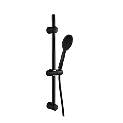 Душевая стойка с ручным душем и шлангом Remer 317ID8MPNO, черный матовый