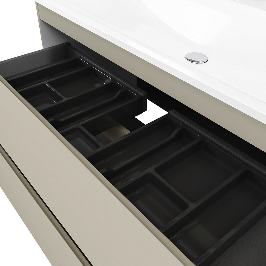 Тумба Raval Welto 100x45 см с 2 ящ. напольная, светло-коричневая, с ножками