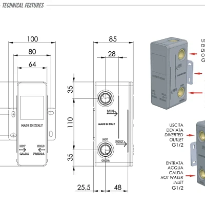 Скрытая часть на 2 выхода Remer RRBOX92