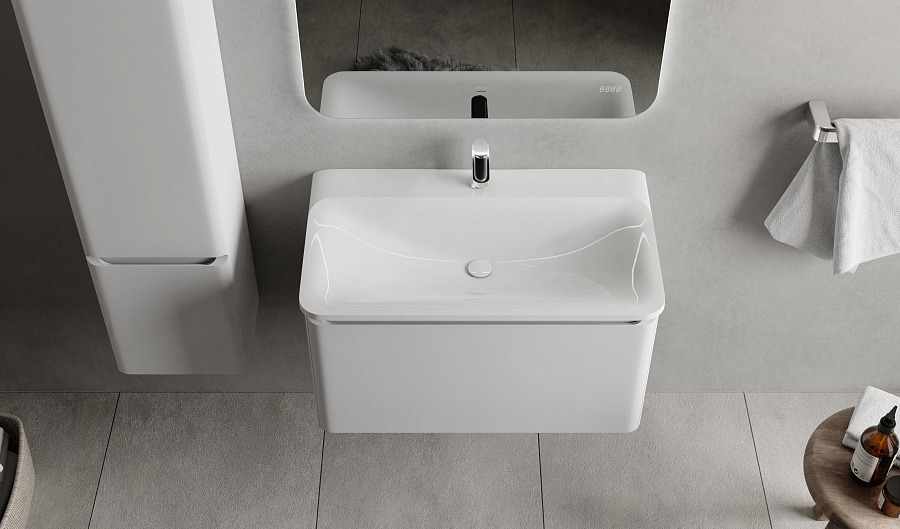 Тумба под умывальник Raval Welto 80 подвесная белая