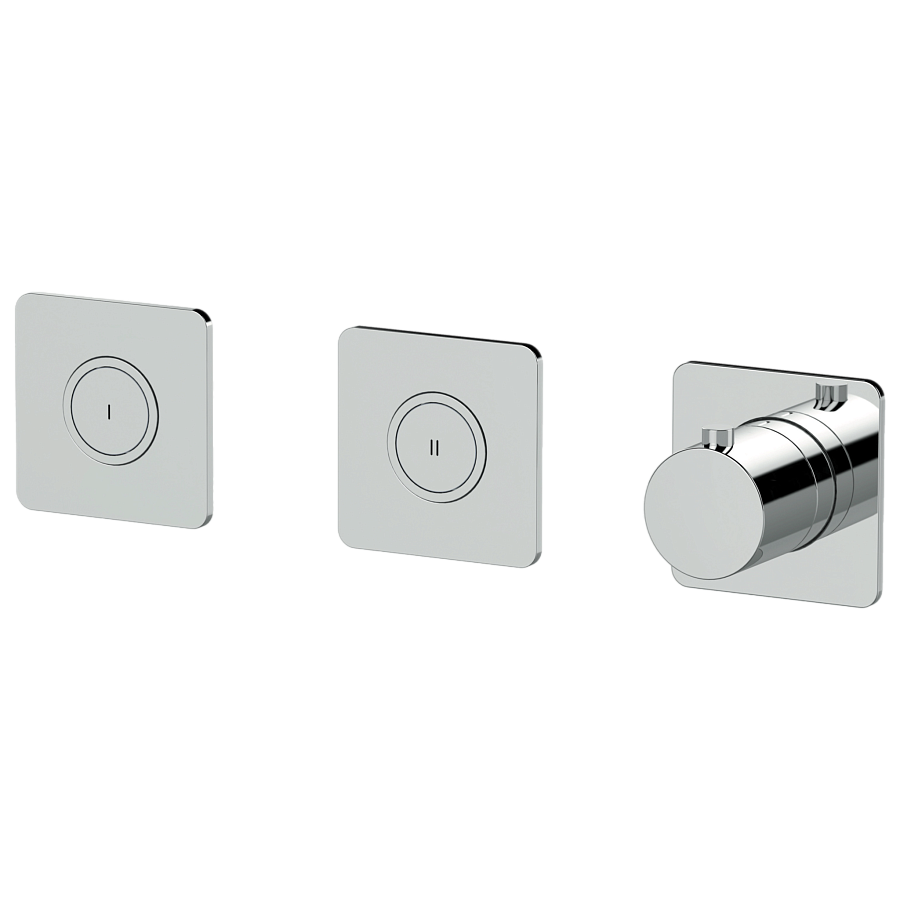 Смеситель термостатический для душа Remer X Style X99QD2PKB, хром