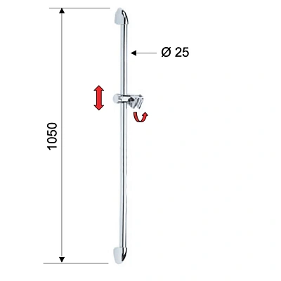 Душевая стойка 90 см Remer 319F, хром