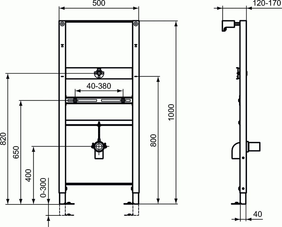 Система инсталляции для писсуаров IdealStandard ProSys R010367