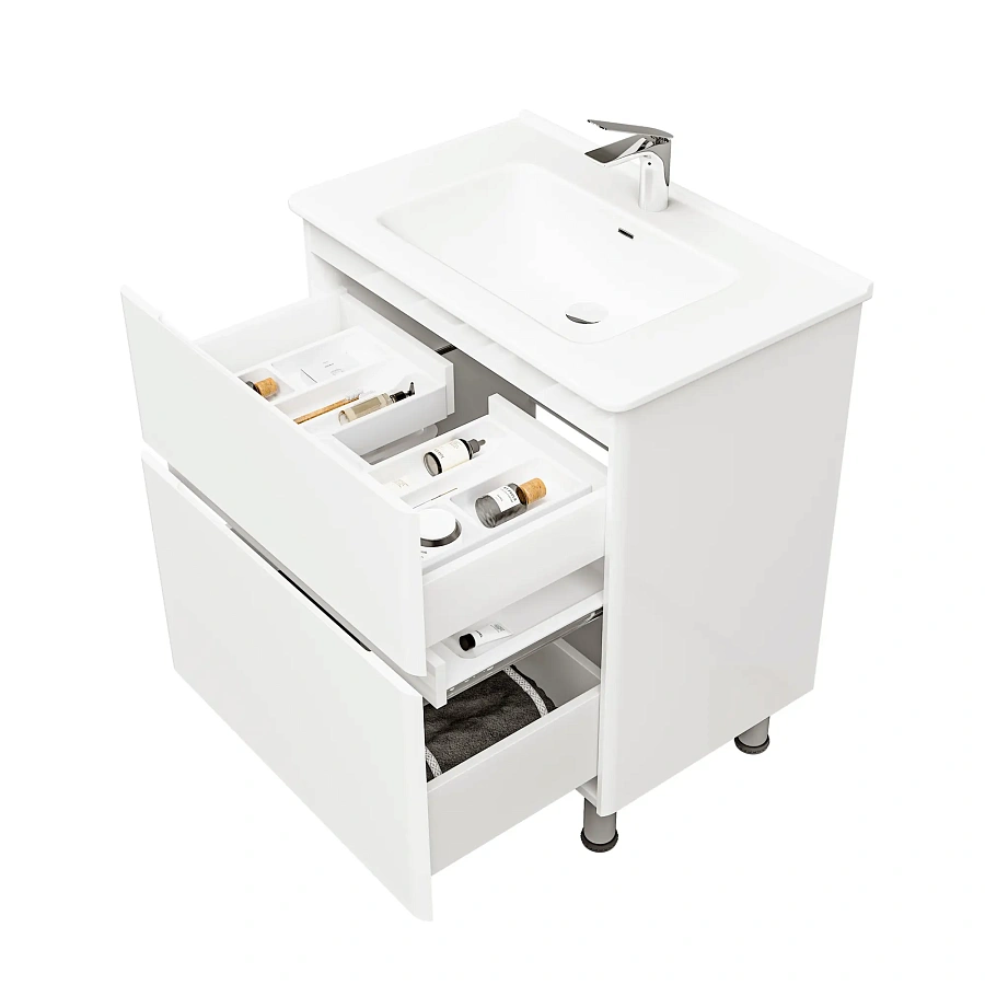 Тумба под раковину напольная Jorno ChiLu.01.70/N/W/JR 71см цвет белый