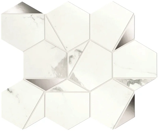 Мозаика Marvel Statuario Supremo Platino Hex Shiny Мозаика Marvel Statuario Supremo Platino Hex Shiny