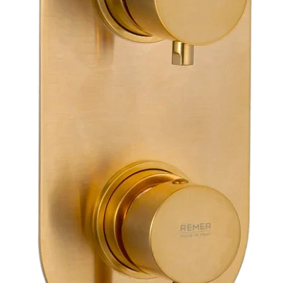 Смеситель для душа Remer X Style X93KBBG, золото брашированное