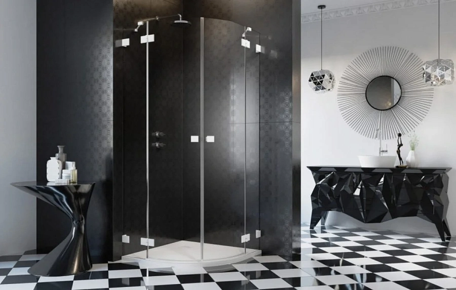 Душевая дверь Radaway Essenza Pro White PDD 90R, 90 х 200 см, с неподвижной частью, стекло прозрачное, профиль белый, правая, 10095090-04-01R